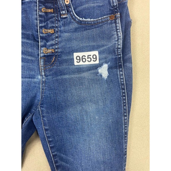 Madewell 10" High Rise Skinny Women's 24 Blue Casual Denim Stretch Button Fly - Picture 15 of 15